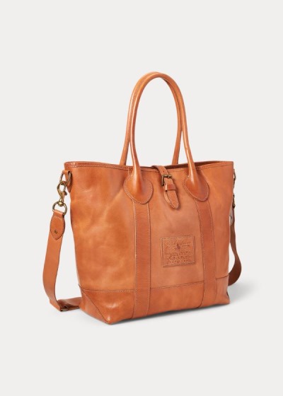 Bolsos De Mano Polo Ralph Lauren Hombre Marrom - Heritage Tumbled Leather - HKAPW8319